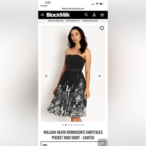 Fairy tale William Heath midi skirt from Blackmilk (sold out!) - Picture 2 of 8